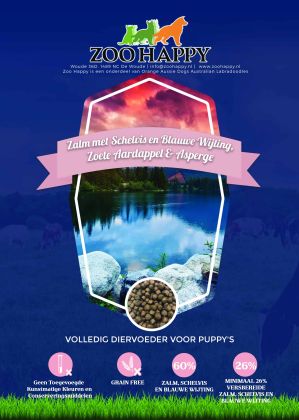 Puppy Zalm met Schelvis en Blauwe Wijting, Zoete Aardappel & Asperge 