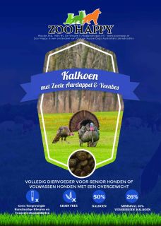 Kalkoen met Zoete Aardappel & Veenbes, senior hond